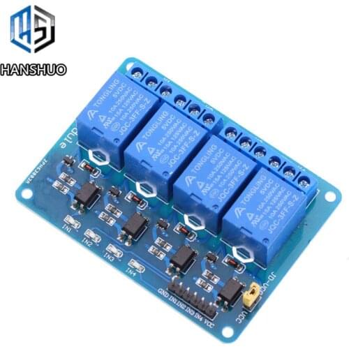 4 Channel Relay Module Control Board With Optocoupler. Relay Output 4 Way Relay Module For Arduino