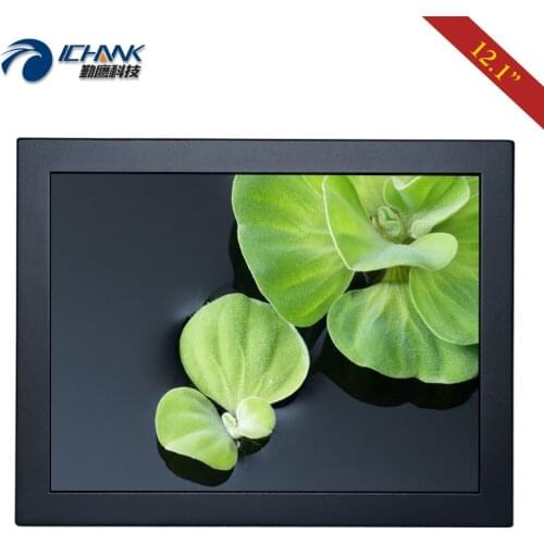 B120TN-ABHUV-2/12.1" inch 1024x768 4:3 Remote Control HDMI VGA BNC PC Monitor LCD Screen With Scratch Protective Tempered Glass