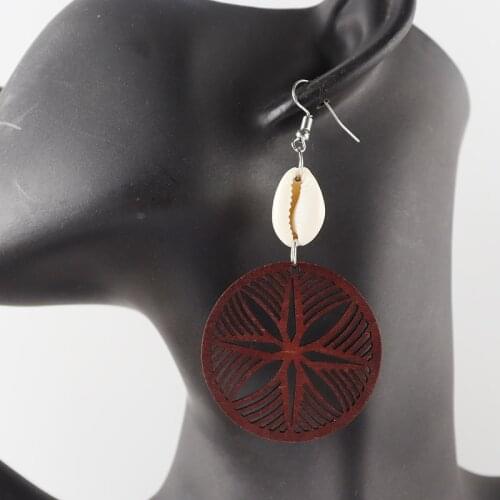 Free shipping!2022 Newest Laser Cut African Shell Earrings can mixed shapes