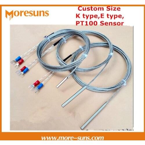 Free ship 50pcs/lot 1 Meter three core high temperature shielded wire Thermocouple temperature sensor PT100 sensor