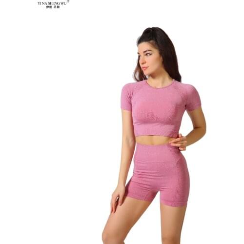 Seamless Yoga Set SportsTop and Leggings Jogging Women Gym Set Clothes Seamless Workout Sports Tights Women Fitness Sports Suit