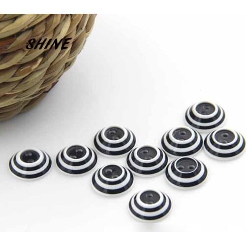 SHINE Resin Sewing Buttons Scrapbooking Round Two Holes Fly Saucer 11.5mm Dia. 50 PCs Costura Botones bottoni botoes
