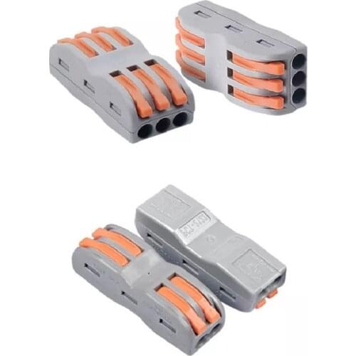 Fast Terminal Wire Connector Two In Two Out Three In Three Out Spl-2p Spl-3p Plug In Electrical Connector