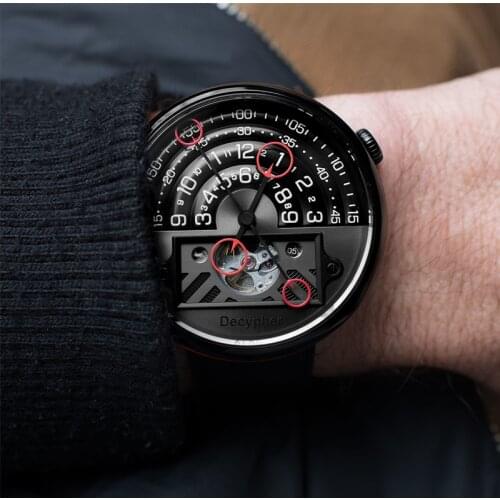 DECYPHER Men Automatic Watch Sapphire Luxury Mechanical Wristwatch Stainless Steel Waterproof Watches Men Mekaniska Klockor Lume