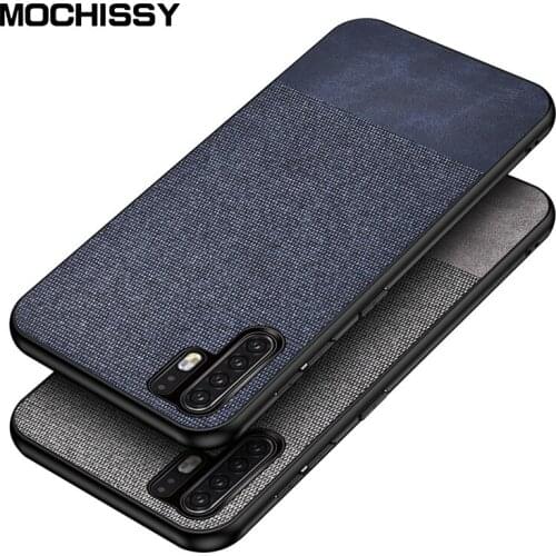 For Huawei P30 Pro Case Shockproof Back Cover Cloth Fabric Silicone Soft Edge for Huawei P20 P30 Mate 20 Pro Lite Nova 3e Case