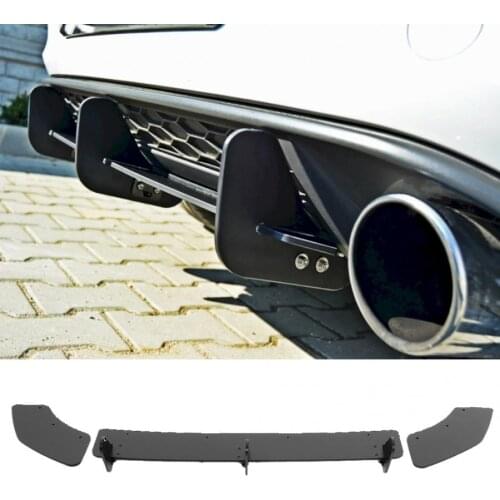 Matte Black Car Rear Bumper Diffuser Tail Apron Flaps Side Splitters Fits for VW Golf 7 GTI MK7 Pre-Facelift Models 2013-2016