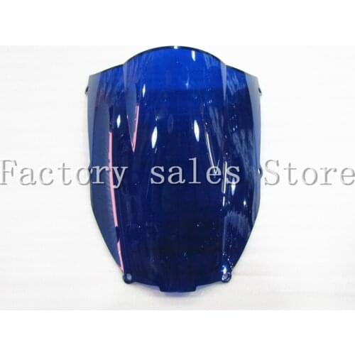 For Kawasaki Ninja ZX6R ZX-6R 636 2000 2001 2002 blue Windshield WindScreen Double Bubble zx6r 00 01 02