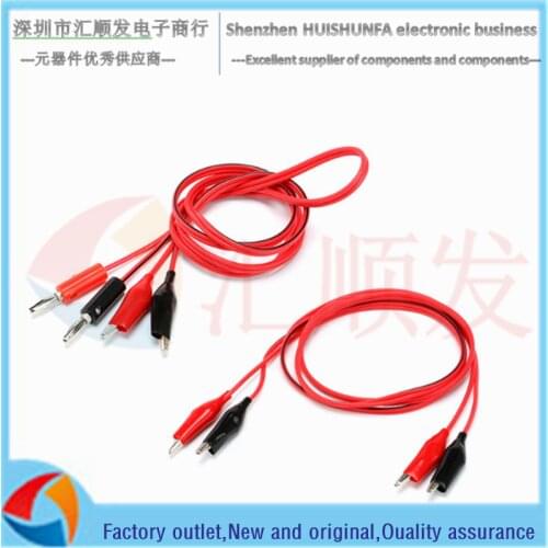 Double-headed alligator clip cord banana plug to alligator clip test line power test line 2 lines 4 clips 2 plugs 2 clips