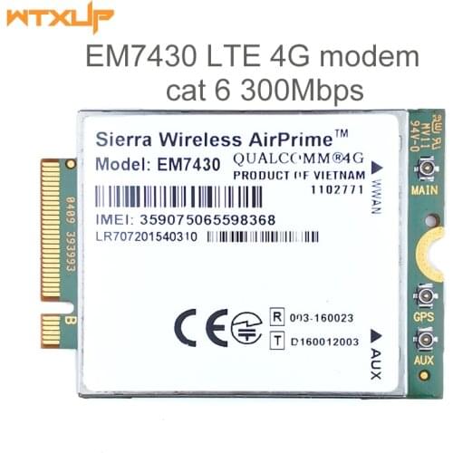 EM7430 LTE-Advanced Cat-6 cat 6 4G Modem M2 ngff 300M 4G module card