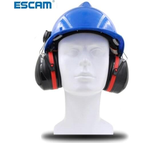 ESCAM Ear Muffs Ear Protector Industry Anti Noise Hearing Protection Sound Proof Earmuff Use on Helmet