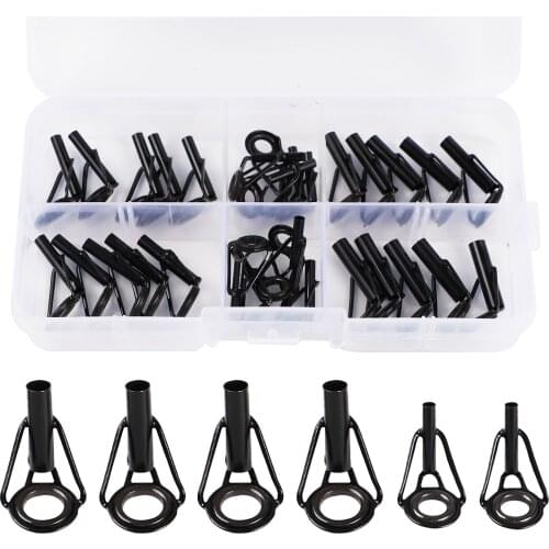 Free Fisher 30pcs/Box Fishing Rod Guides Top Tips Repair Kit DIY Stainless Steel Frames Eye Saltwater Freshwater Accessories