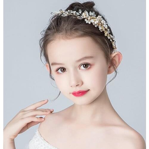 Bridalmaid Hair Combs Hair Accessories Wedding Girls Headpiece Gold Color Crystal Pearl Wedding Ornaments Hair Jewelry