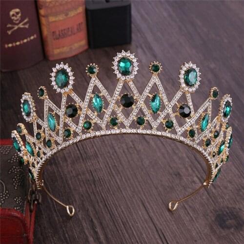 Crystal Vintage Royal Queen King Tiaras and Crowns Men/Women Pageant Prom Diadem Hair Ornaments Wedding Hair Jewelry Accessories