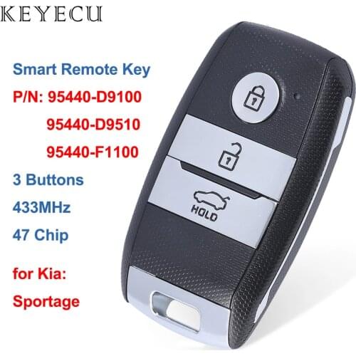 Keyecu FOB-4F08 95440-D9510 / 95440-D9100 / 95440-F1100 Smart Remote Key Fob for Kia Sportage 2016-2020 433MHz ID47