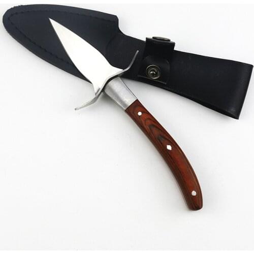Hign End Stainless Steel Oyster Knife Wooden Handle Oyster Knives Sharp-edged Shucker Shell Seafood Opener Kitchen Utility Knife