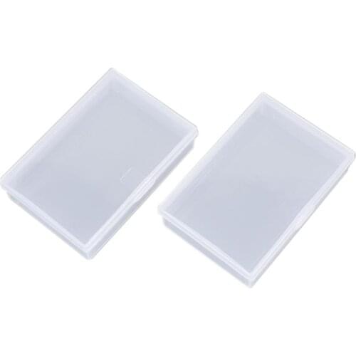 2pcs Transparent Plastic Box Playing Cards Container Tarot Poker Card Storage Case Mini Tool Element Packing