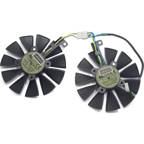 87mm Cooler Fans T129215BU GTX1070 RX480 RX570 VGA Fan Replace for ASUS 1066 EX-GTX1070-O8G DUAL-RX480-O4G EX-RX570-O4G Card