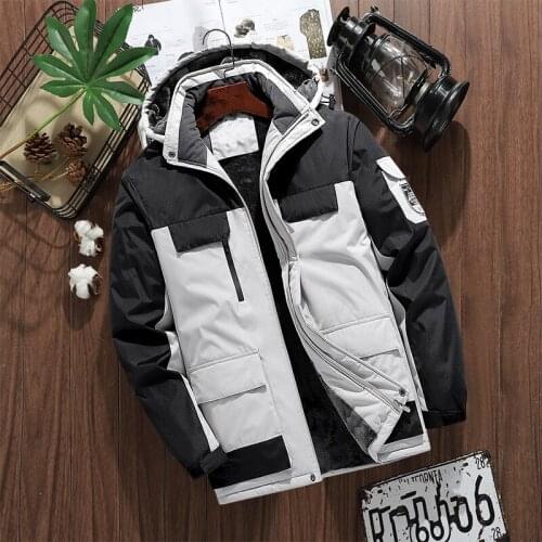 2021 New Mens Thicken Autumn Winter Large Size Parka Jackets Windproof Windbreakers Fashion Camping Outerwear Hiking Jacket