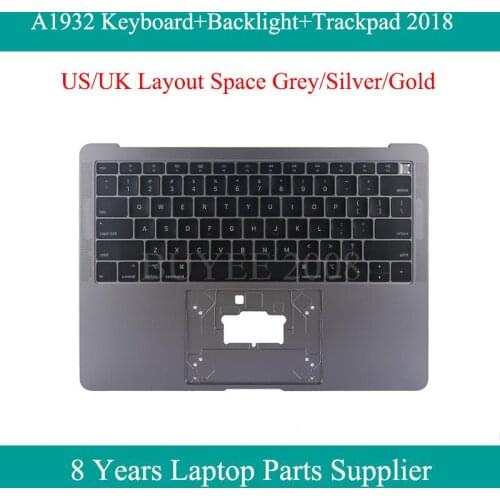 Original Laptop UK Layout A1932 Keyboard 2018 For Macbook Air Retina 13.3 Inch A1932 US Keyboard Backlight Trackpad Touch Pad