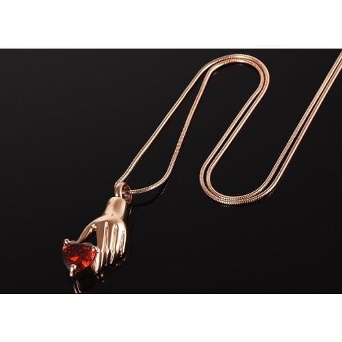 PVD Rose gold Plating Ash Keepsake Urns Memorial Jewelry Pet(Dog Cat) Urn Necklace Women Female Fashion Funeral Jewelry