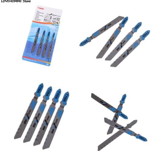 ZLinKJ 4Pcs Wood Metal Jig Saw Blades Fast Cutting Reciprocating Saw Blade For Wood PVC Fibreboard Power Tools
