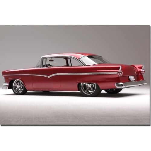 1956 Ford Victoria Classic Car Posters Canvas Prints DIY Framed Paintings Wall Art Picture for Living Room