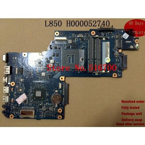 Working main board 69N0ZWM56a02-0 For Toshiba C850 L850 HM76 Laptop Motherboard s989 H000052740 Tested OK