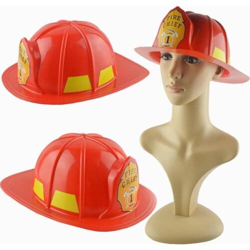 Simulation Fireman Chief Safety Helmet Firefighter Hat Cap Kids Toy Party Supply Pretend Play Fireman Chief Toys For Kids Child