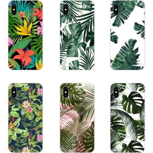 Tropical Plant Banana Tree Leaves Flower Silicone Case For Apple iPhone X XR XS 11Pro MAX 4S 5S 5C SE 6S 7 8 Plus ipod touch 5 6