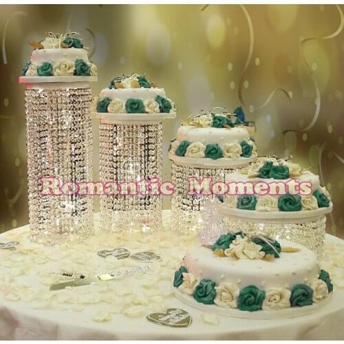 Wedding Crystal Cake Stand -Party Cake Display - Wedding Centerpiece - 4PCS/Lot - Wedding Decoration
