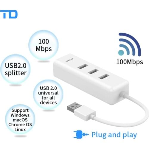 TP-LINK TL-UF213 External USB 2.0 Wired Ethernet Network Card Adapter USB 10/100M Ethernet RJ45 Lan for Windows/MAC/Linux