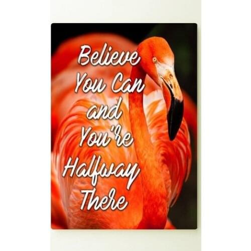 Believe You Can And You're Halfway There Retro Metal Tin Sign