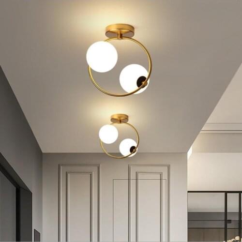 Magic Bean Glass Aisle Ceiling Light LED Ring Suspension Light For Entrance Cloakroom Balcony Hotel Corridor Aisle Interior Deco