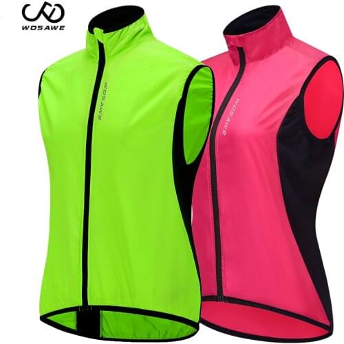 WOSAWE 2021 Summer Breathable Cycling Sleeveless Wind Vest Ultralight Sweatproof Downhill MTB Bicycle Bike Cycling Vest Gilet