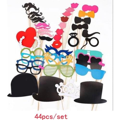 Funny Wedding DIY Decoration Photo Booth Props Funny Mask Glasses Mustache Lip On A Stick For Wedding Birthday Party Supplies