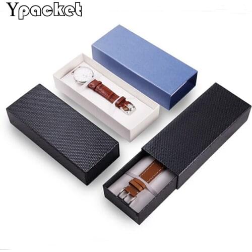 High Quality MenS WomenS Watch Rectangular Plus Hard Thickening Box Fashion Watch Box Jewelry Present Gift 15.7*6.5*3.7