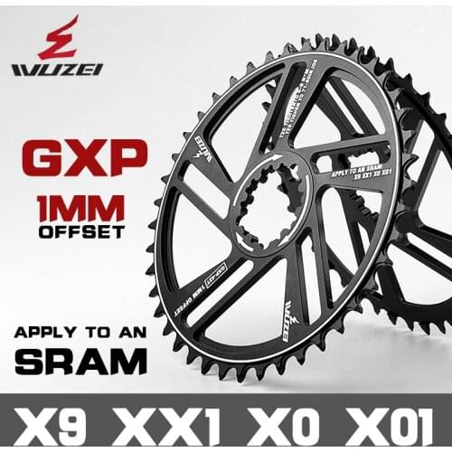 WUZEI MTB Chainring 1mm Offset 30T 32T 34T 36T 38T 40T 42T Bicycle Chainwheel Mountain Bike GXP Sprockets for SRAM X9 XX1 X0