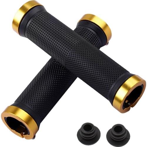 2pcs/1 Pair Mountain Road Cycling Bike Bicycle MTB Handlebar Cover Grips Smooth Soft Rubber Anti-slip Handle Grip Lock Bar End