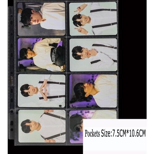 20PCS/LOT Big 8 Pockets Card Pages Board Game Trading Games Card Sleeves Protect For MGT/TCG/MTG/PKM Star Cards Album Page