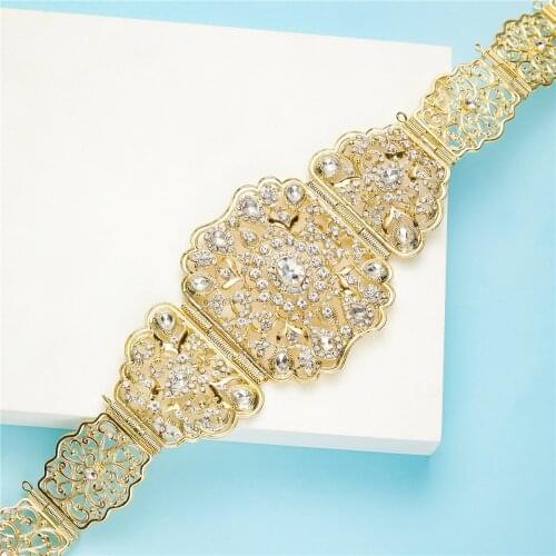 2020 SEP Moroccan Pansy Caftan wedding gold and silver Metal belt for women