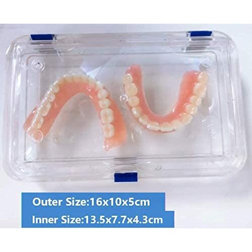 5X Clear Hinged Display Box Acrylic Membrane Case Storage Plastic Jewelry Big For Teeth Model Rectangle 16*10*5cm
