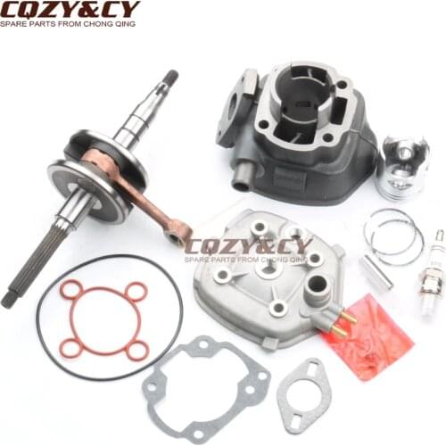 50cc cylinder kit & Cylinder Head Cap & High quality crankshaft for Yamaha 50 Aerox Naked II Jog RR 2T LC 40mm/10mm 2T