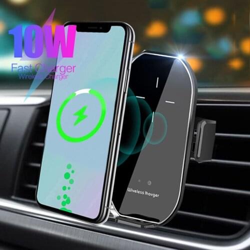 Automatic Clamping Wireless Car Charger Air Vent Phone Holder 360 Degree Rotation Charging Bracket For iPhone 12 Pro Max XR XS X