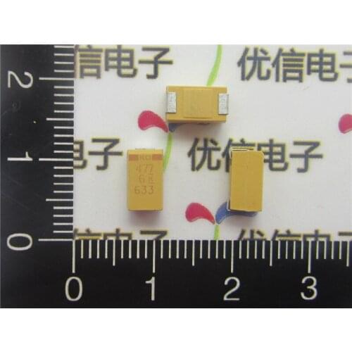 Free ship with track 20pcs/lot 7343 470UF SMD tantalum capacitor 470UF 7343 6.3V 470UF E type tantalum capacitor 6.3V