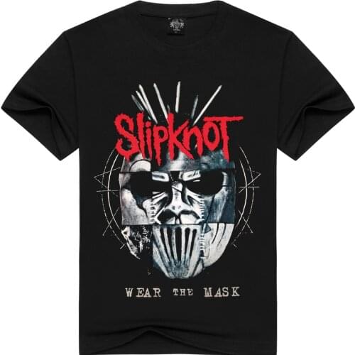 Summer Men/Women Slipknots t shirt Summer Tops Tees Wear the mask Rock T-shirt Men loose t-shirts Fashion Tshirts Plus Size