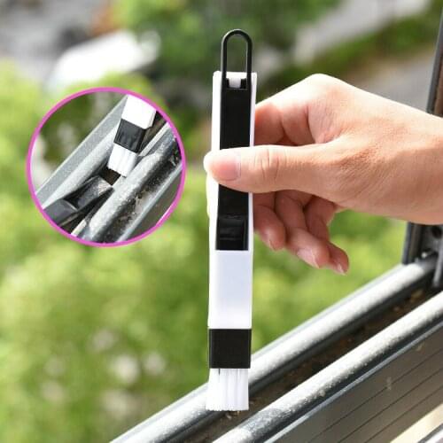 Multipurpose Window Door Keyboard Cleaning Brush Cleaner+Dustpan 2 In 1 Tool Black Blue Color Window Brush