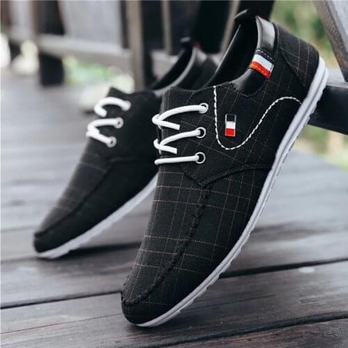 Fashion Non-Slip Sneakers 2021 Summer New Breathable Casual Sweat-Absorbent Canvas Hiking Shoes Lightweight Driving Shoes Men