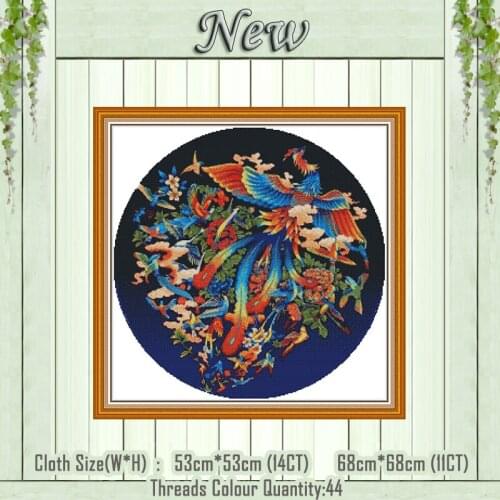 Birds pay homage animal decor diy painting counted print on the canvas DMC 11CT 14CT kit Cross Stitch embroidery needlework Sets