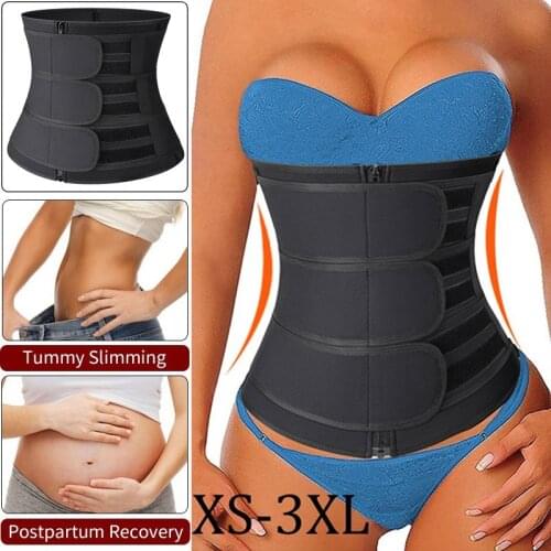Neoprene Sauna Waist Trainer Corset Sweat Belt for Women Weight Loss Compression Trimmer Workout Slimming Body Shaper