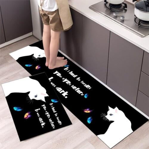 Waterproof Oilproof Kitchen Mat Antislip Bath Mat Soft Bedroom Floor Mat Living Room Carpet Doormat Kitchen Rug
